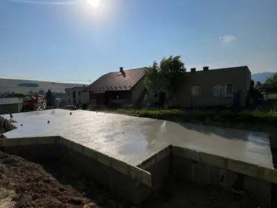Základová doska – rodinný dom Ľubotín